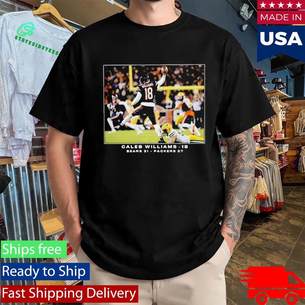 Caleb Williams 18 Bears 31 Packers 27 Shirt