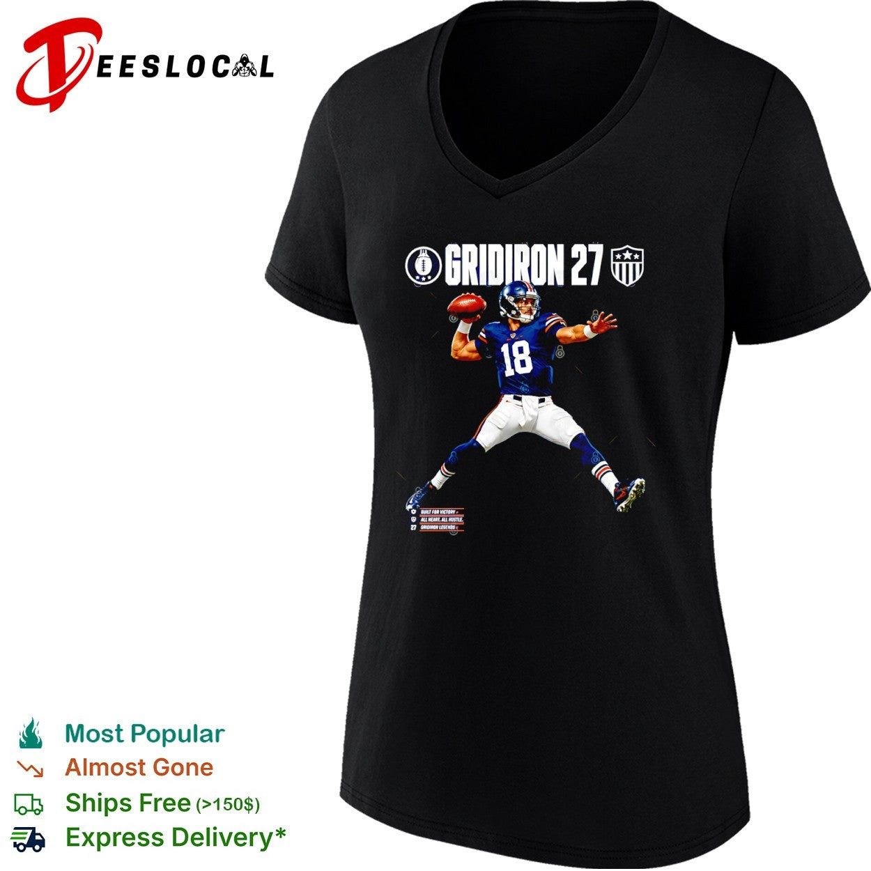 Caleb Williams Chicago Bears Gridiron 27 Built for Victory All Heart All Hustle shirt