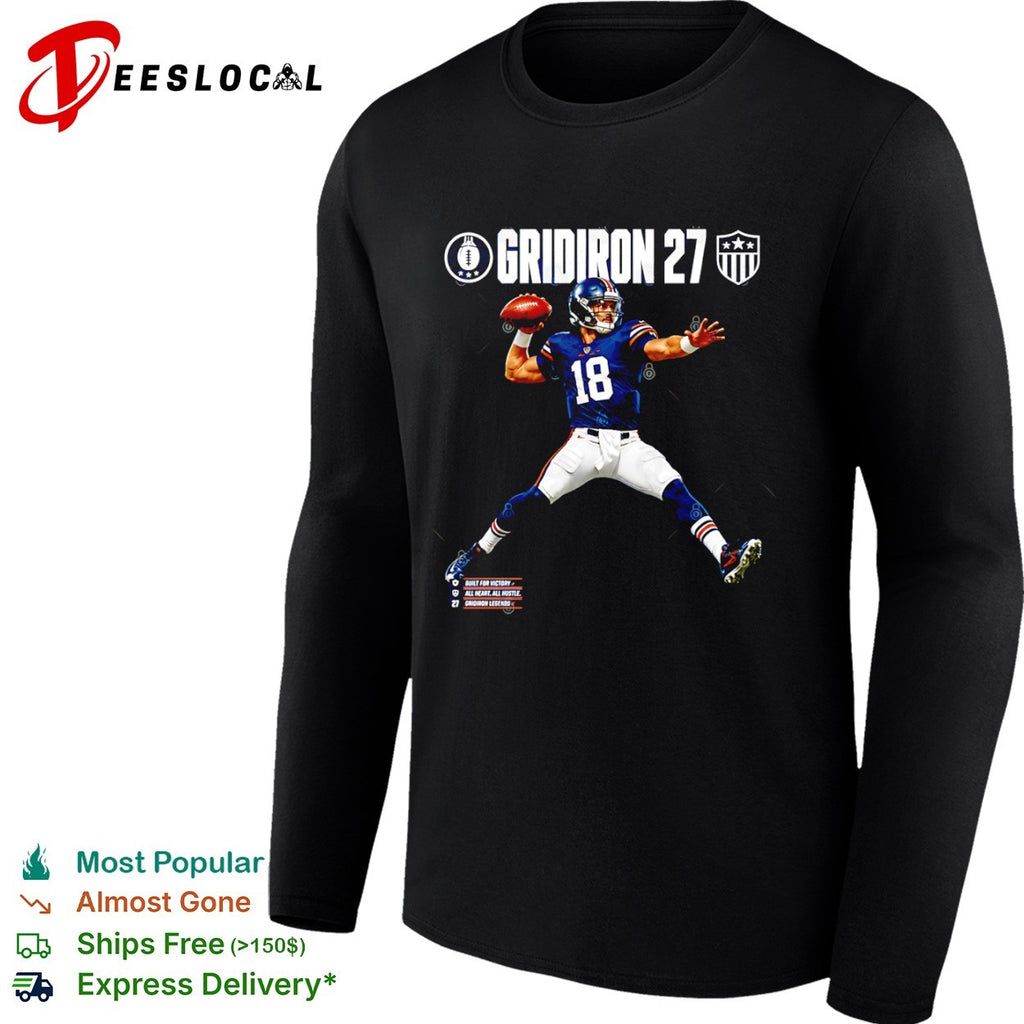 Caleb Williams Chicago Bears Gridiron 27 Built for Victory All Heart All Hustle shirt