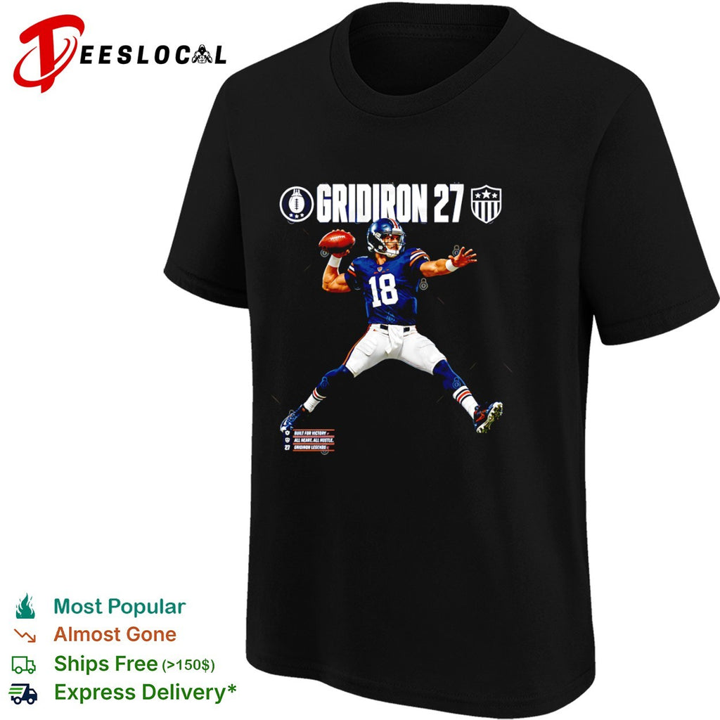 Caleb Williams Chicago Bears Gridiron 27 Built for Victory All Heart All Hustle shirt