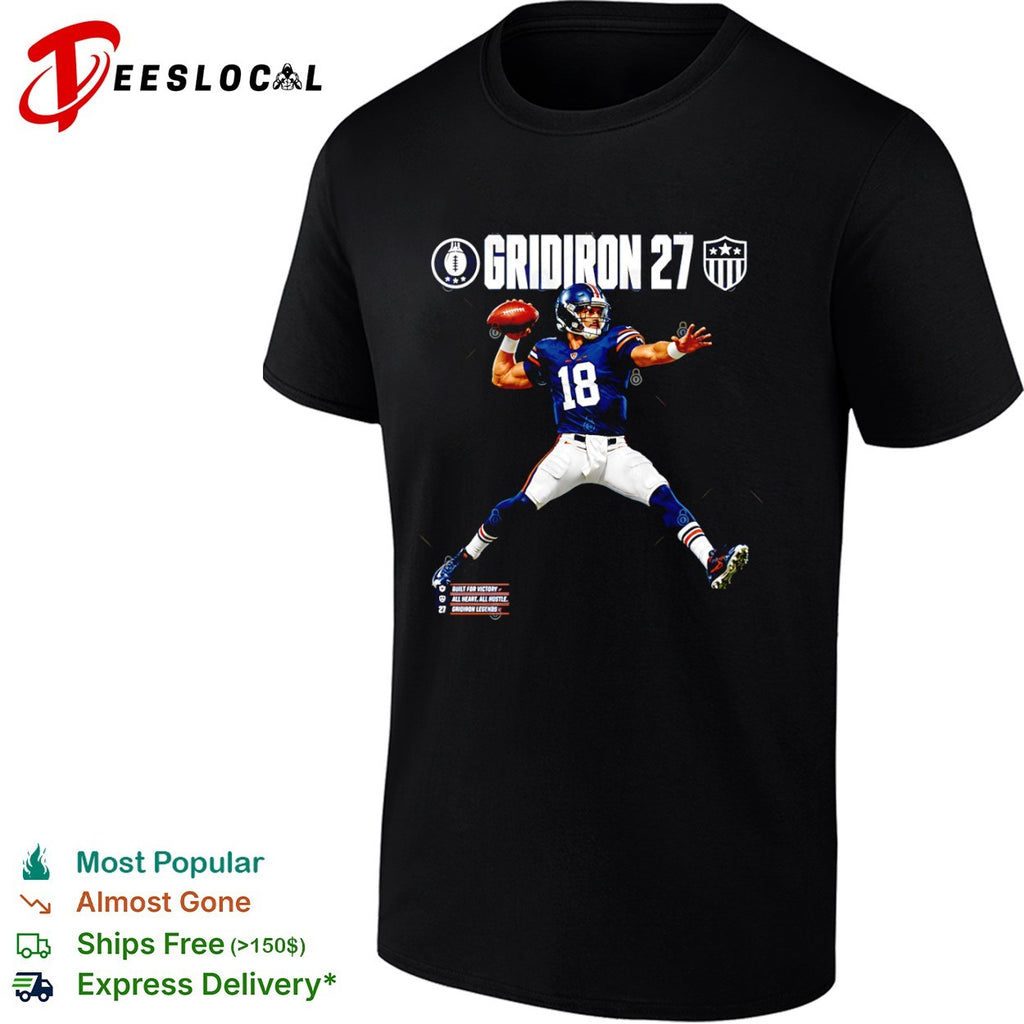 Caleb Williams Chicago Bears Gridiron 27 Built for Victory All Heart All Hustle shirt