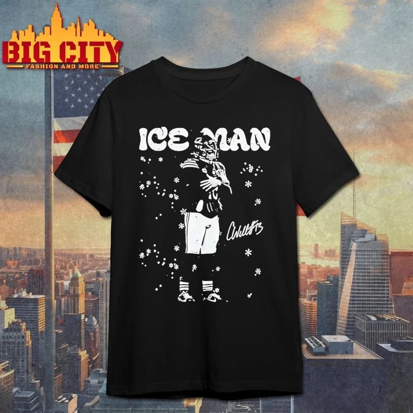 Caleb Williams Ice Man black and white signature shirt