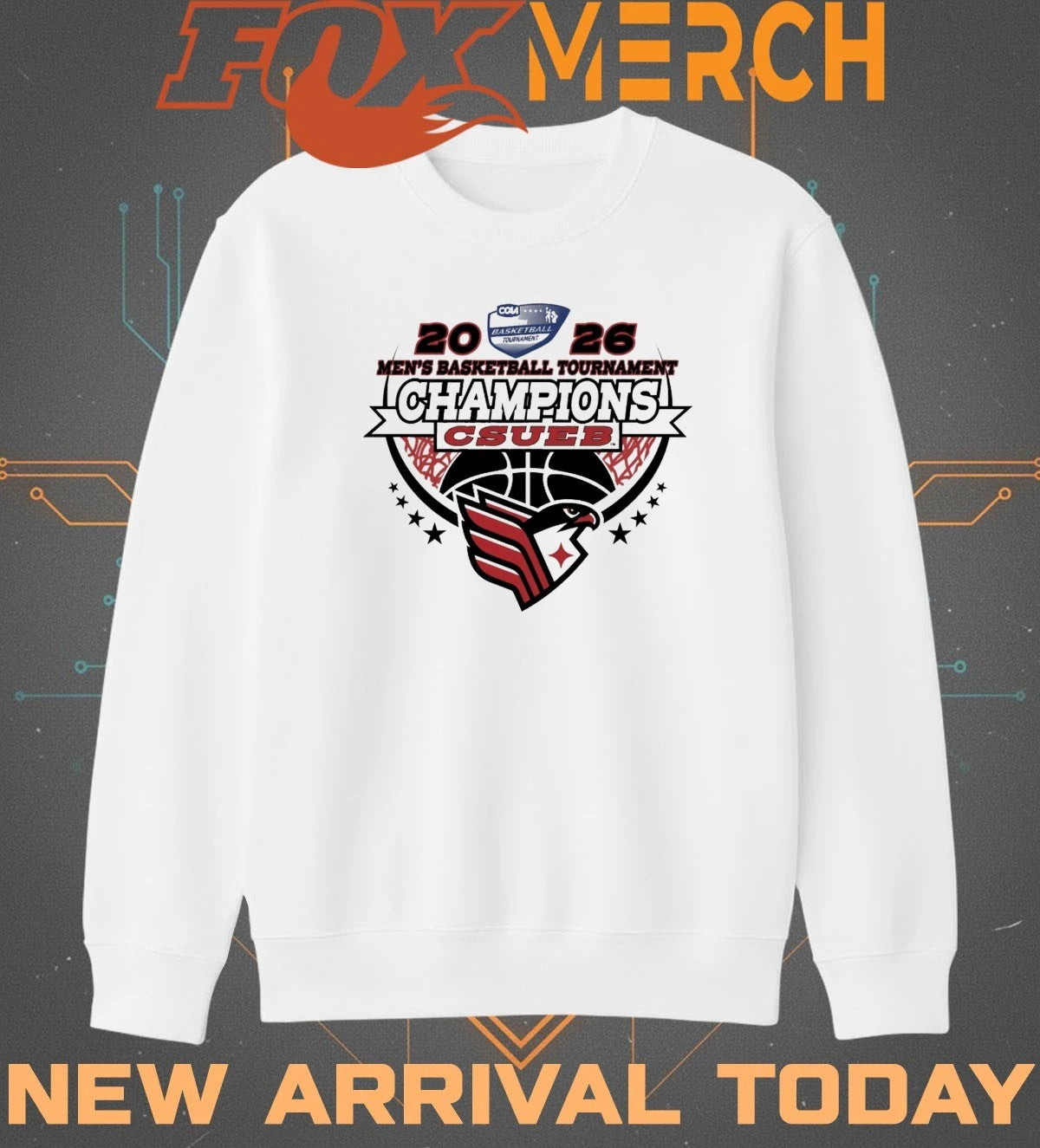 California State University East Bay Men’s Basketball 2026 CCAA Tournament Champions t-shirt