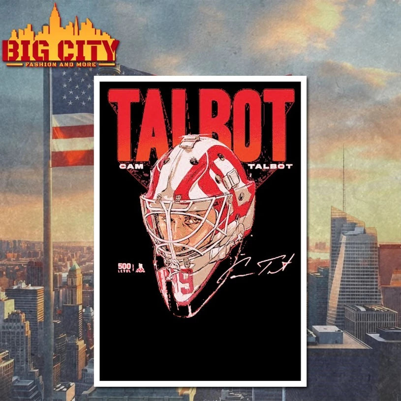Cam Talbot Detroit Goalie Mask signature shirt