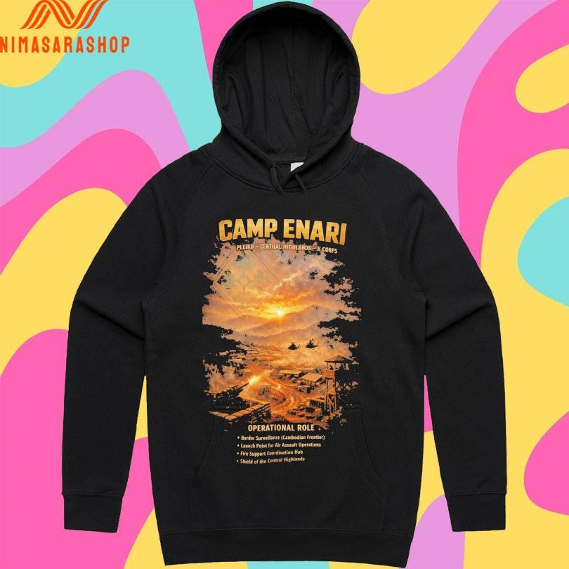 Camp Enari Pleiku Central Highlands II Corps 4th Infantry Division Vietnam Shirts