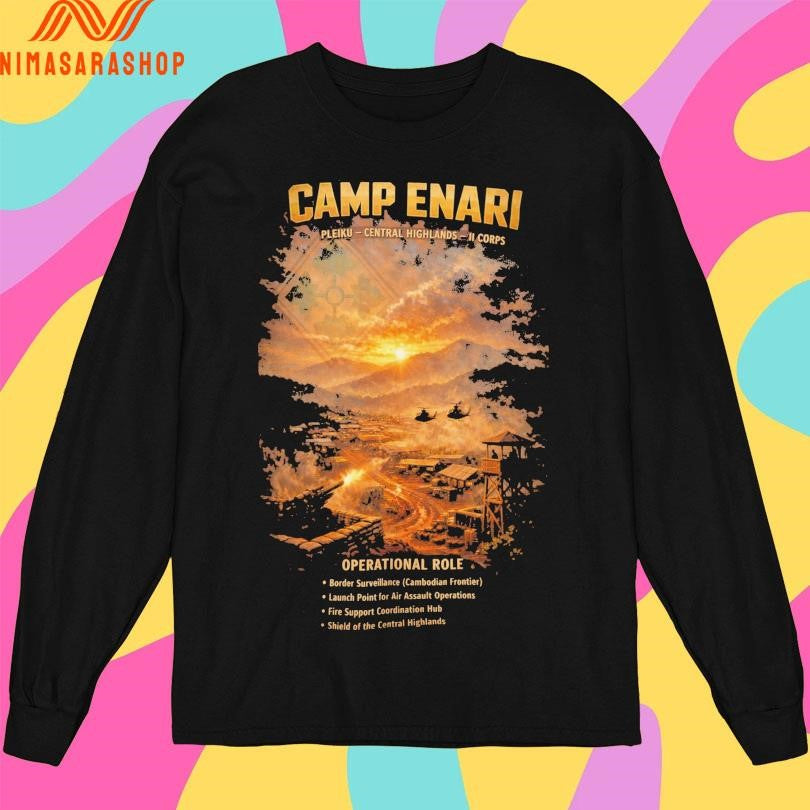 Camp Enari Pleiku Central Highlands II Corps 4th Infantry Division Vietnam Shirts