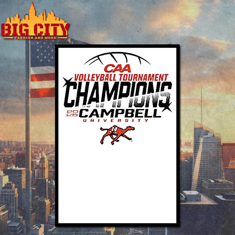 Campbell Volleyball Caa Champions University 2025 Shirt