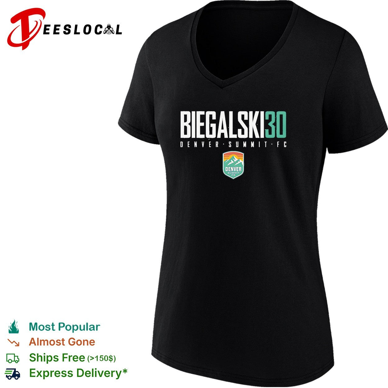 Camryn Biegalski 30 Denver Summit FC professional women’s soccer team shirt