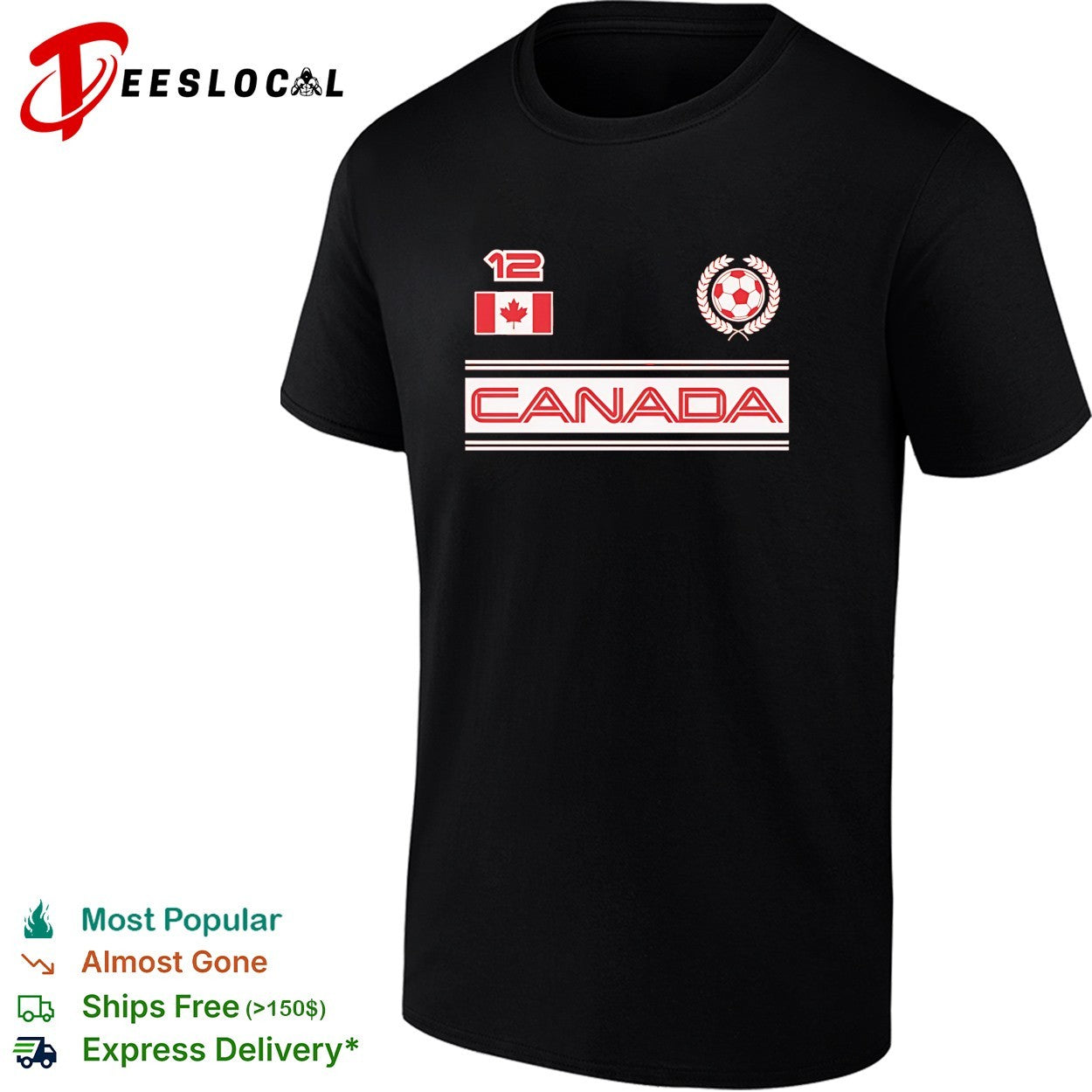 Canada 12 soccer wreath shirt
