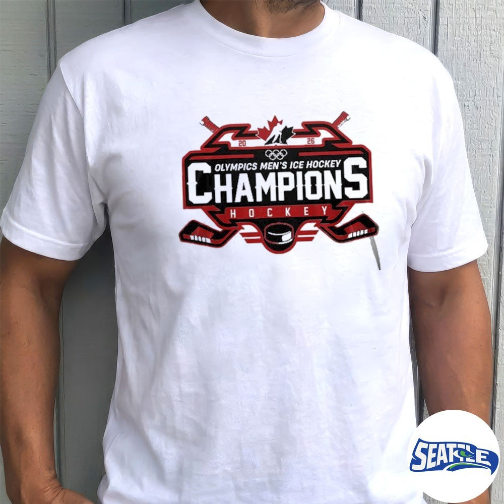 Canada 2026 Olympic Men’s Ice Hockey Champions 2026 Celebrate Logo shirt