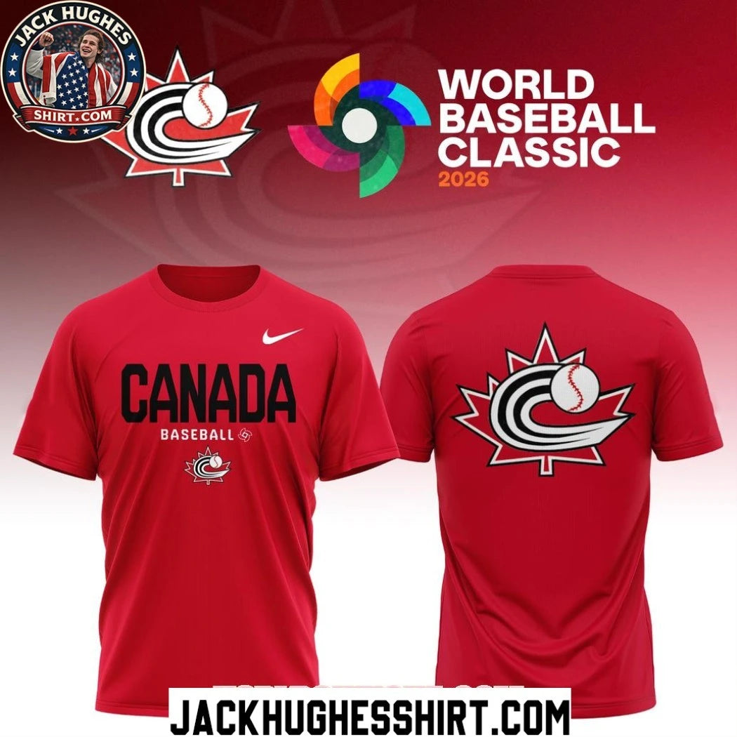 Canada Baseball World Baseball Classic 2026 Logo Two Sided Hoodie T-Shirt