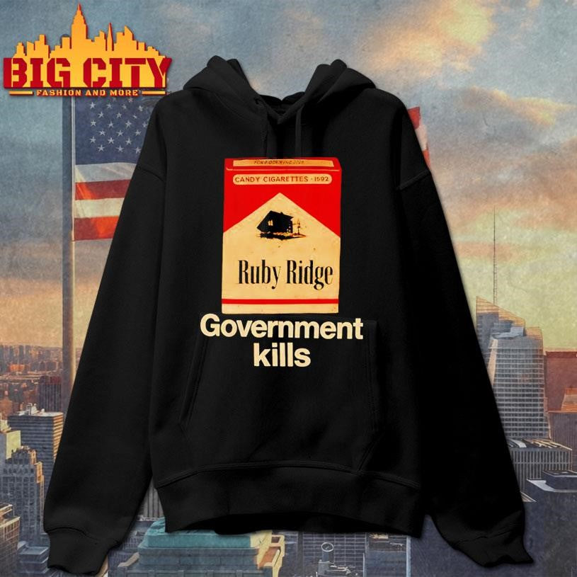 Candy Cigarettes Ruby Ridge Government Kills Candy Cigarettes 1592 shirt