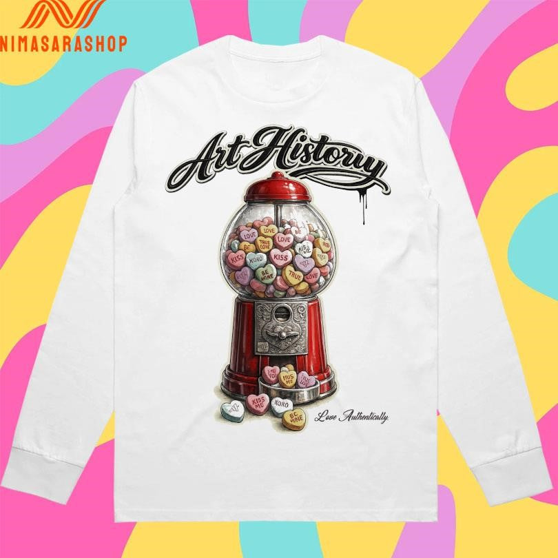 Candy Heart Machine Art History Love Authentically Shirts
