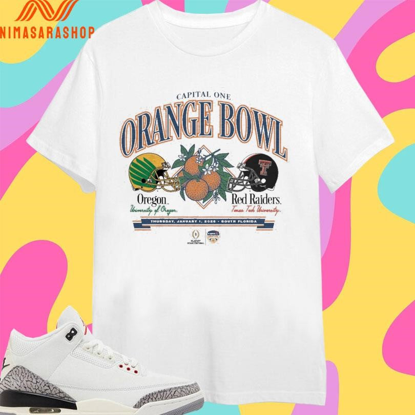 Capital One Orange Bowl Oregon University Of Oregon Vs Red Raiders Texas Tech University Thursday January 1 2026 South Florida Shirts