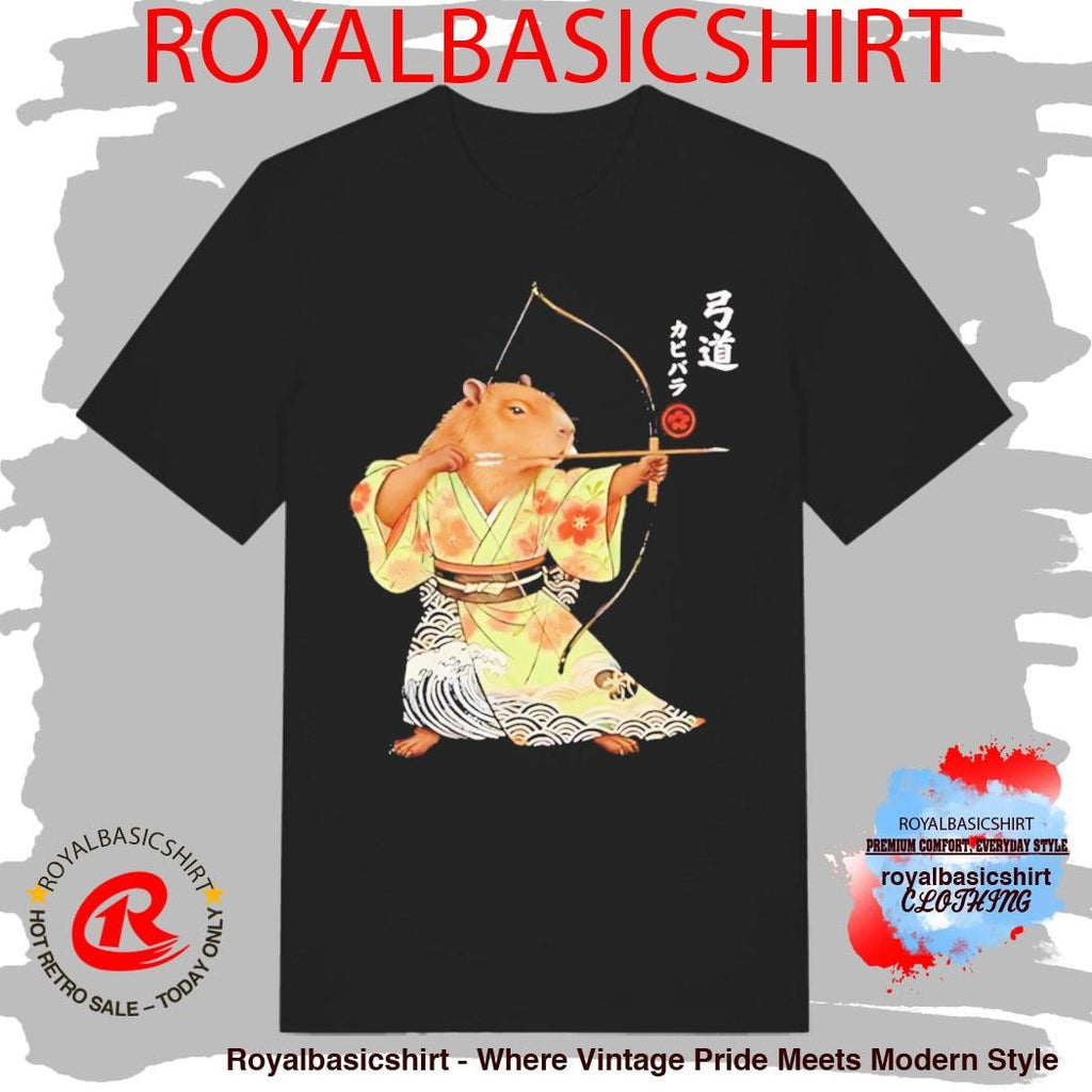 Capybara Archery Samurai Kyudo Japanese Animal Shirt
