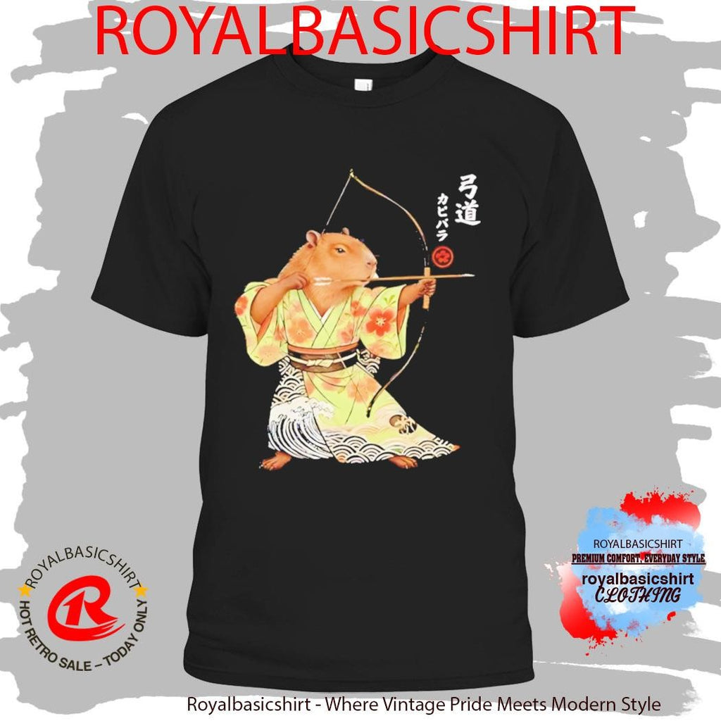 Capybara Archery Samurai Kyudo Japanese Animal Shirt