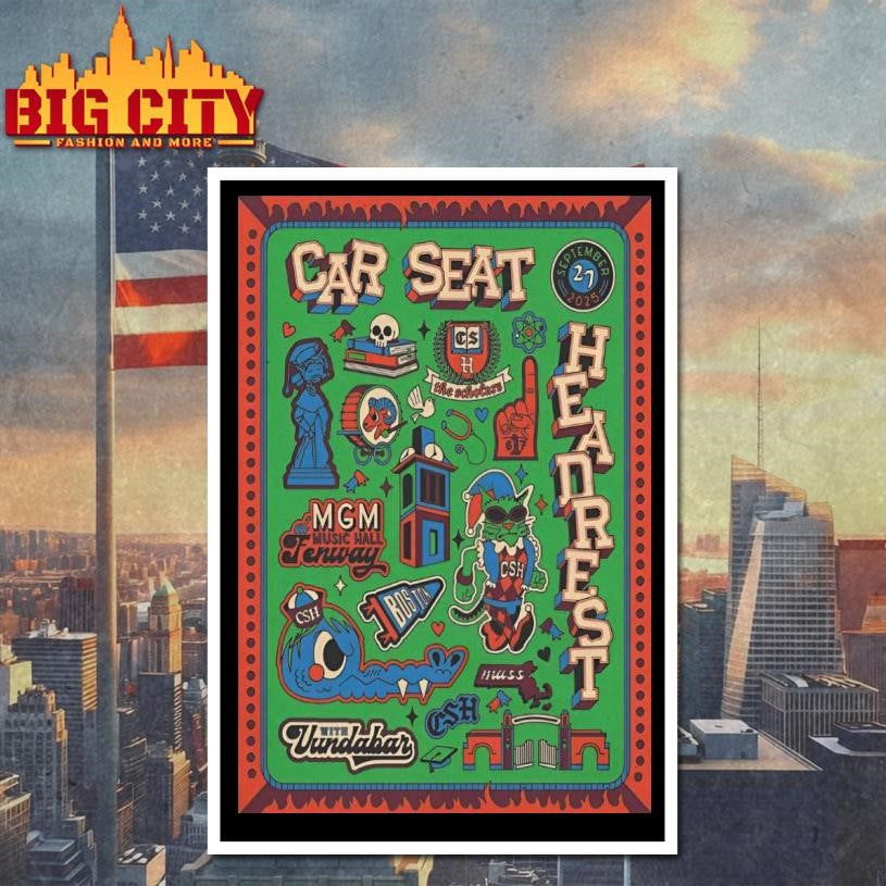 Car Seat Headrest Sep 27 2025 Music Hall at Fenway In Boston MA Poster Shirt
