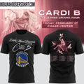 Cardi B x Golden State Warriors Little Miss Drama Tour 2026 Two Sided T-Shirt