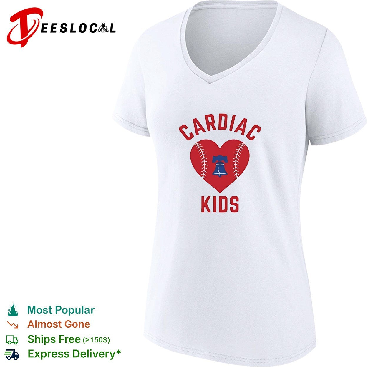 Cardiac kids Philadelphia Phillies baseball heart shirt