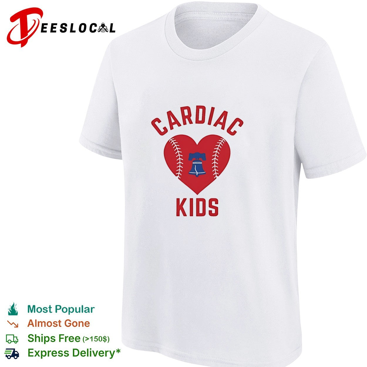 Cardiac kids Philadelphia Phillies baseball heart shirt