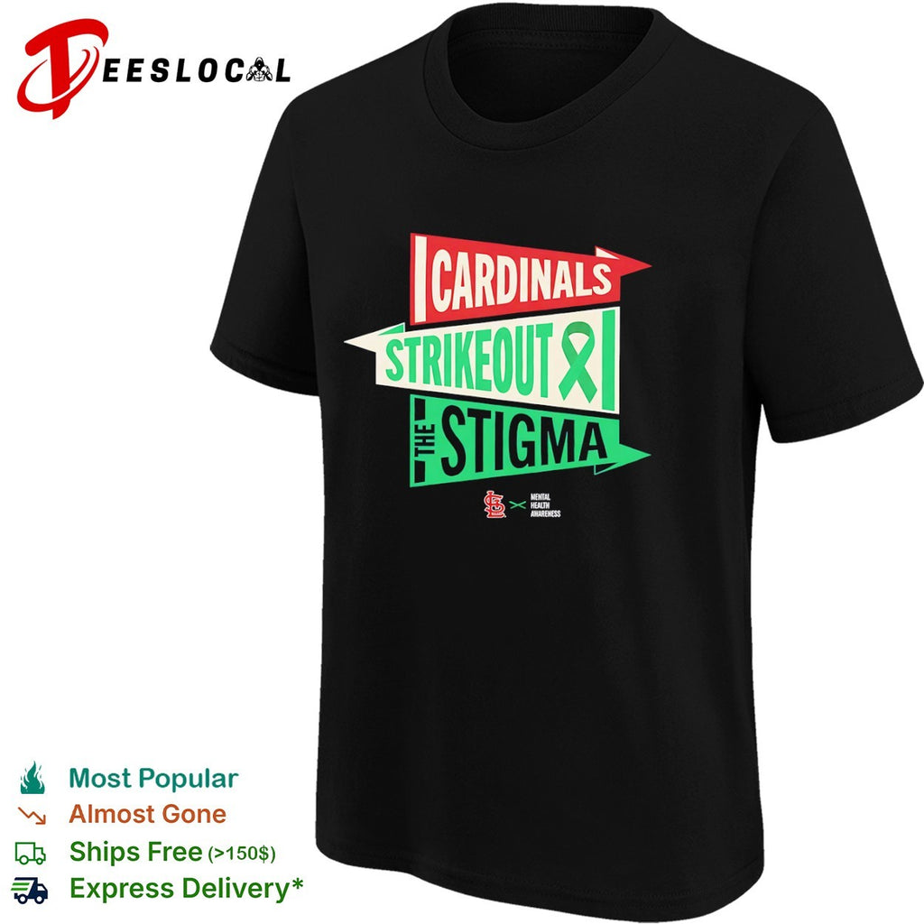 Cardinals Strikeout the Stigma Mental Health Awareness Baseball MLB shirt
