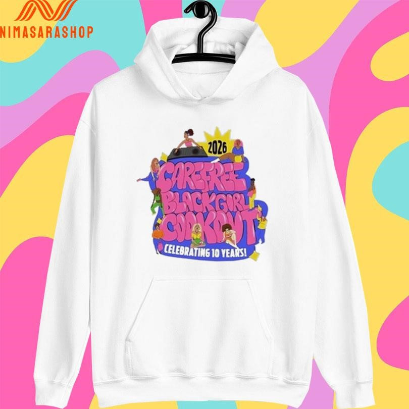 Carefree Black Girl Cook Out Celebrating 10 Years 2026 Shirts