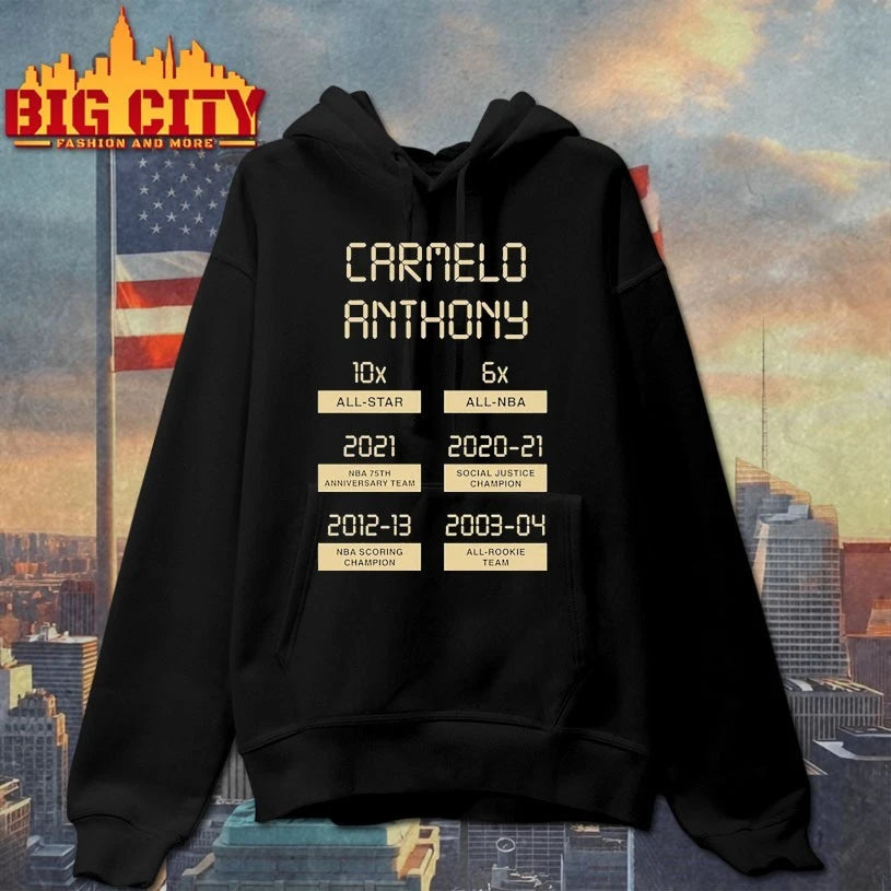Carmelo Anthony Denver Nuggets Male Adult Black NBA Shirt