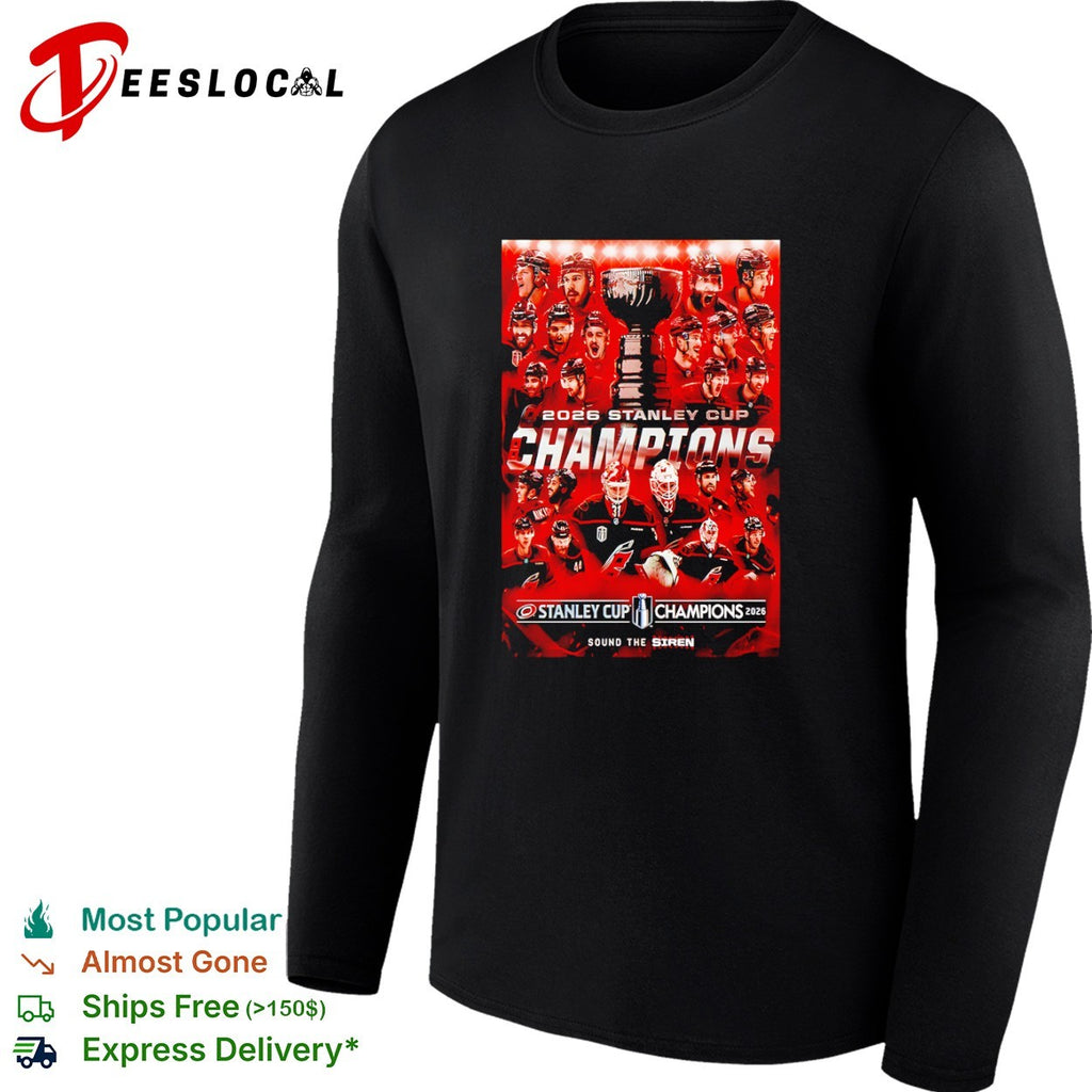 Carolina Hurricanes 2026 Stanley Cup Champions team roster shirt