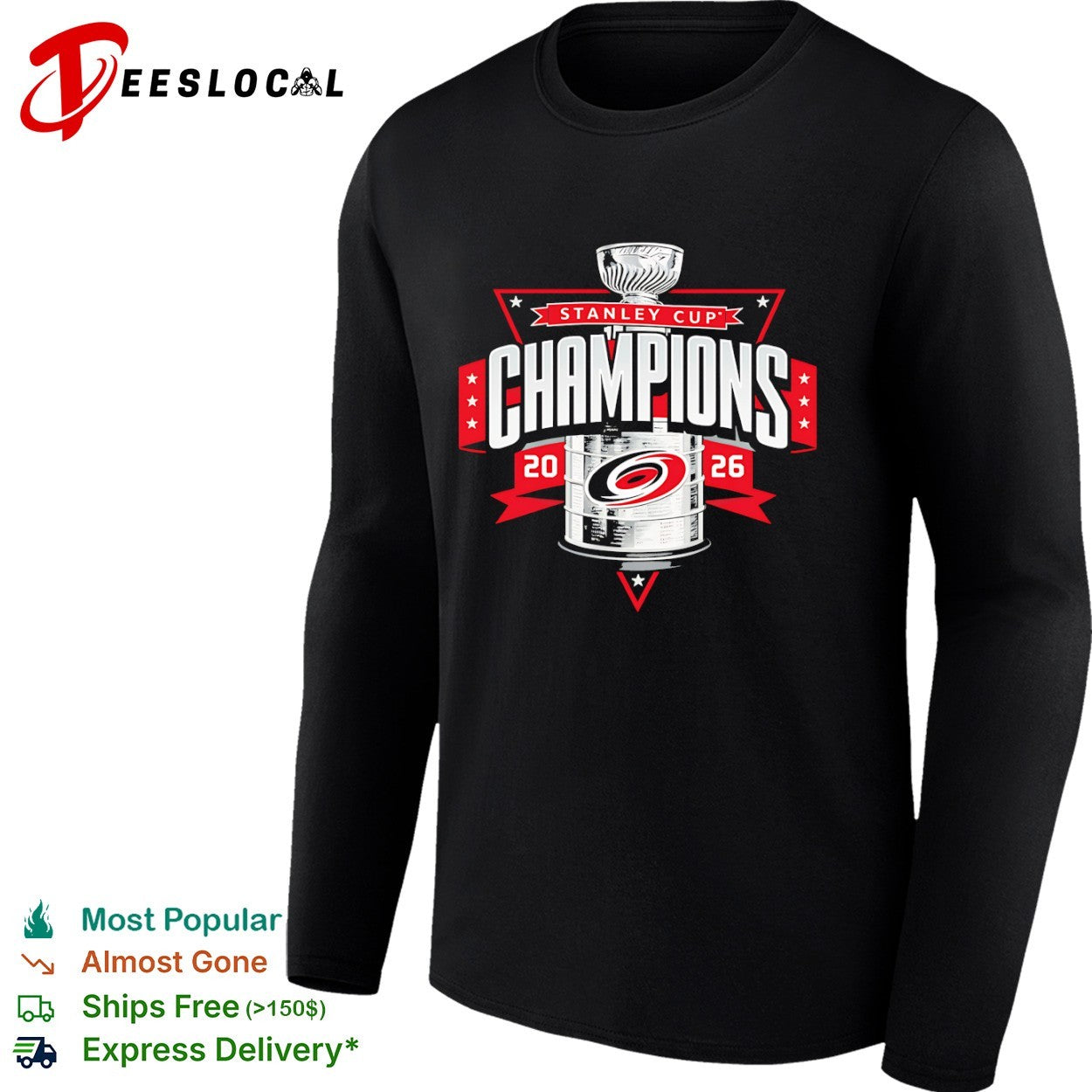 Carolina Hurricanes Stanley Cup Champions 2026 hockey tournament shirt
