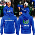 Carolina Hurricanes Whalers Night 2026 Blue Celebration Logo Two Sided Graphic T-Shirt
