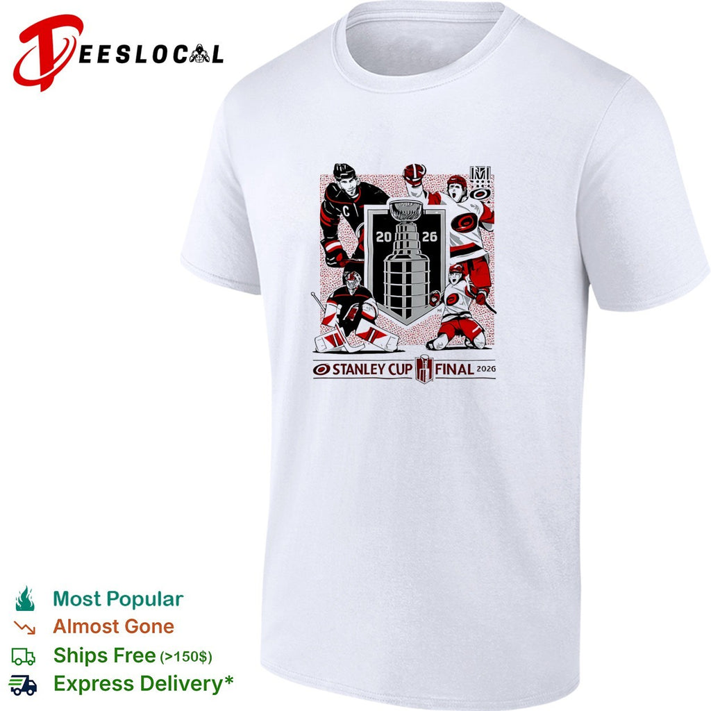 Carolina Hurricanes celebrating 2026 Stanley Cup Final shirt
