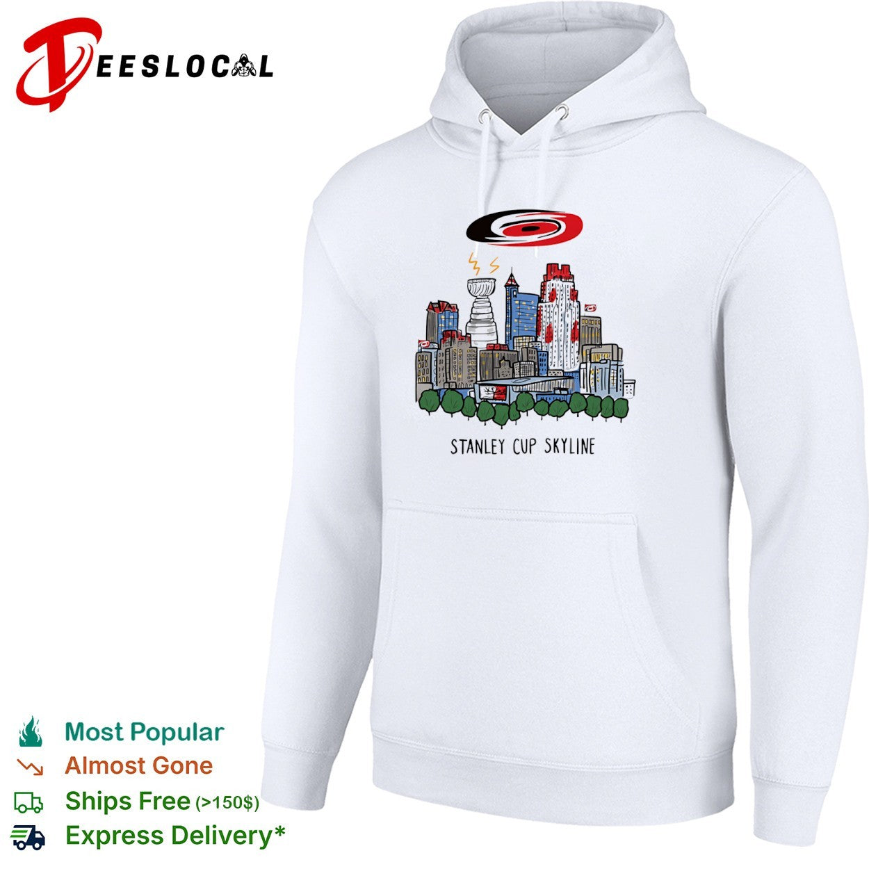 Carolina Hurricanes city buildings Stanley Cup skyline shirt