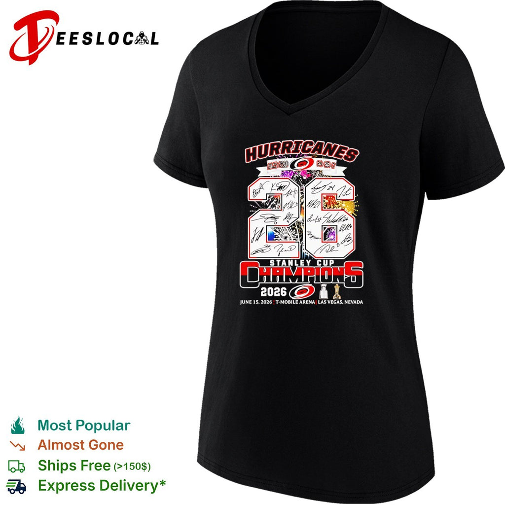 Carolina Hurricanes fireworks cup 26 Stanley Cup champions 2026 June 15 Las Vegas Nevada shirt