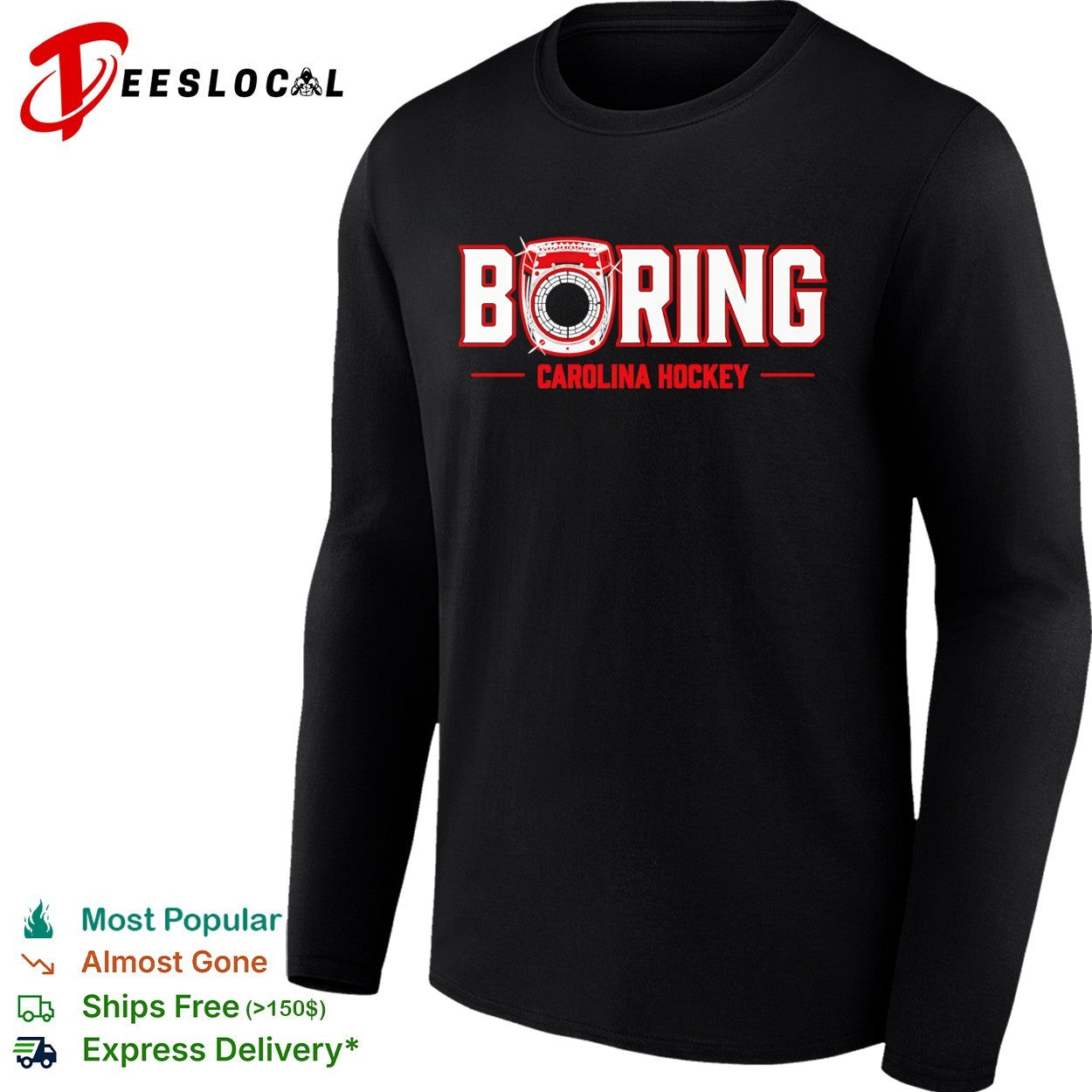 Carolina Hurricanes hockey team ring logo boring shirt