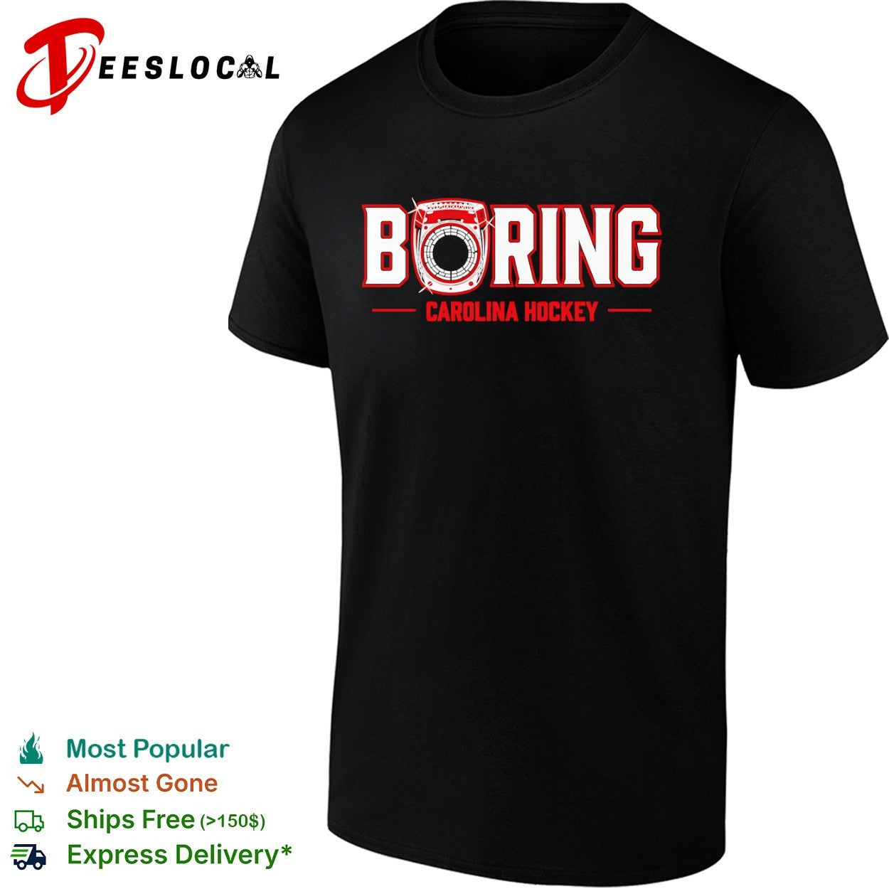 Carolina Hurricanes hockey team ring logo boring shirt