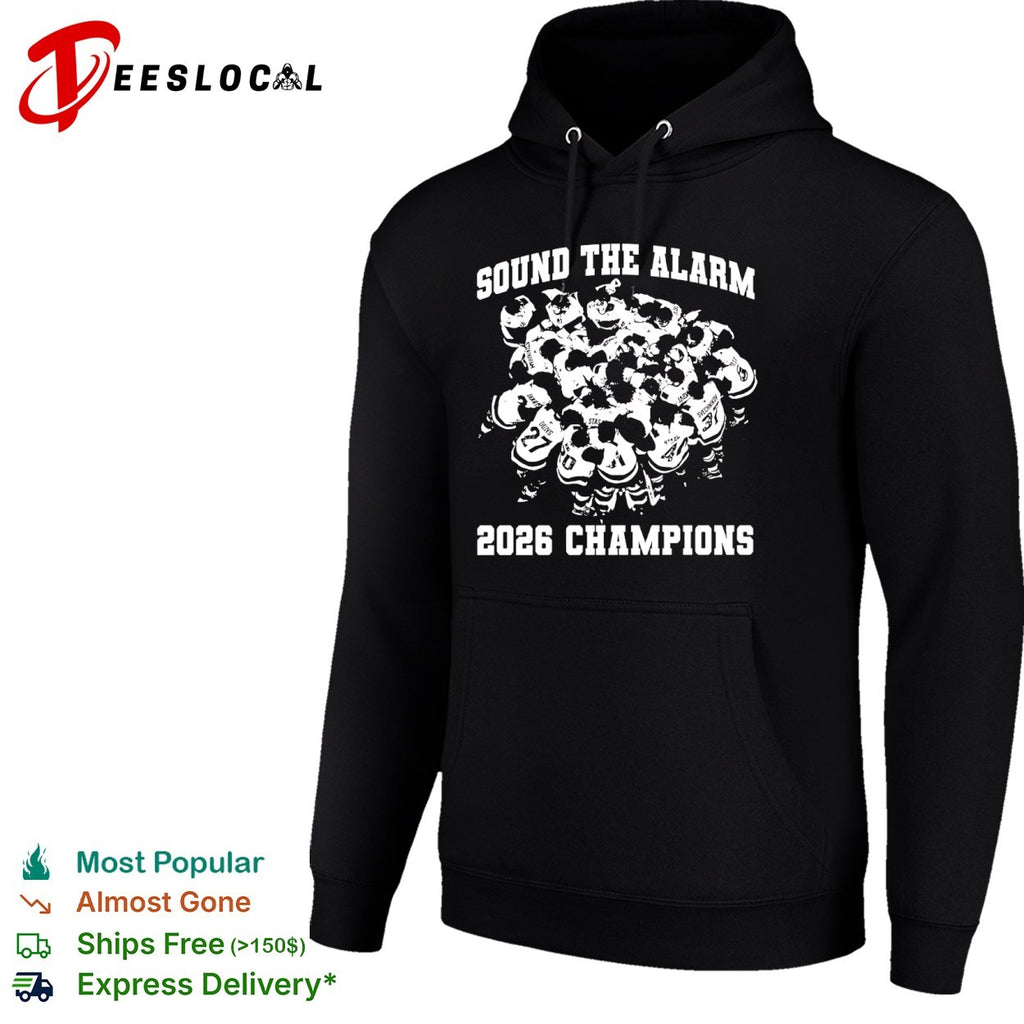 Carolina Hurricanes sound the alarm 2026 champions team huddle shirt