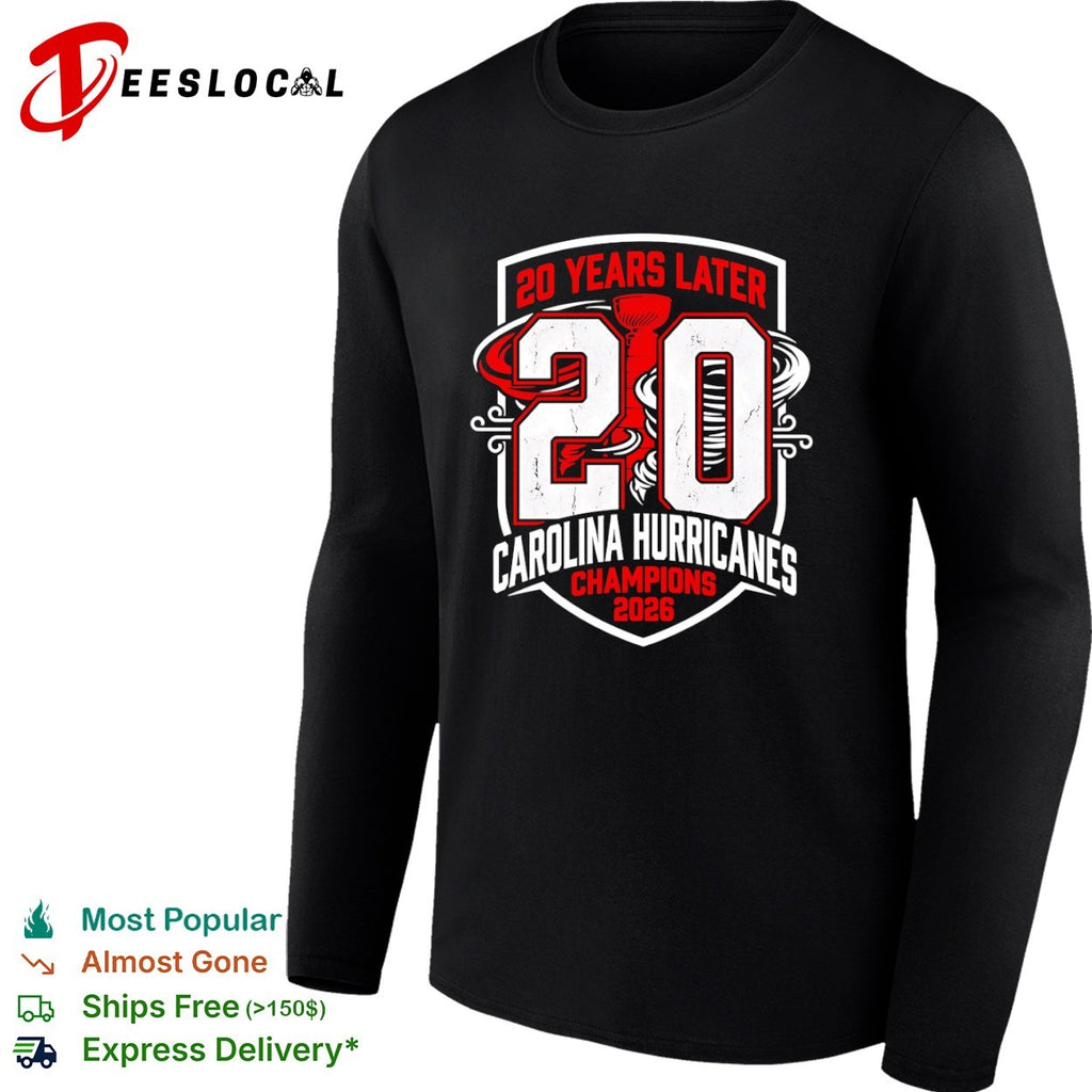 Carolina Hurricanes swirl cup 20 years later champions 2026 shirt