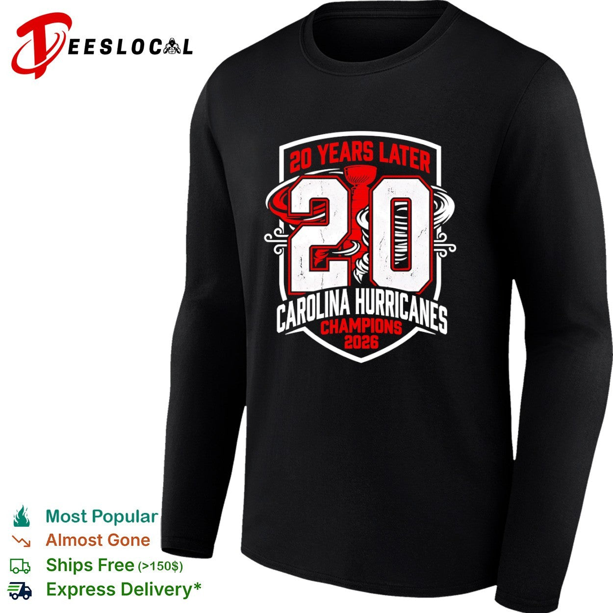 Carolina Hurricanes swirl cup 20 years later champions 2026 shirt