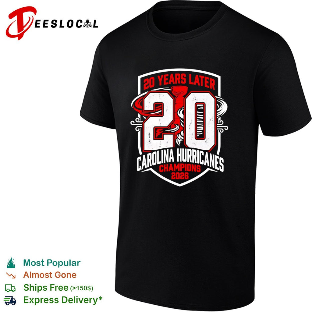Carolina Hurricanes swirl cup 20 years later champions 2026 shirt