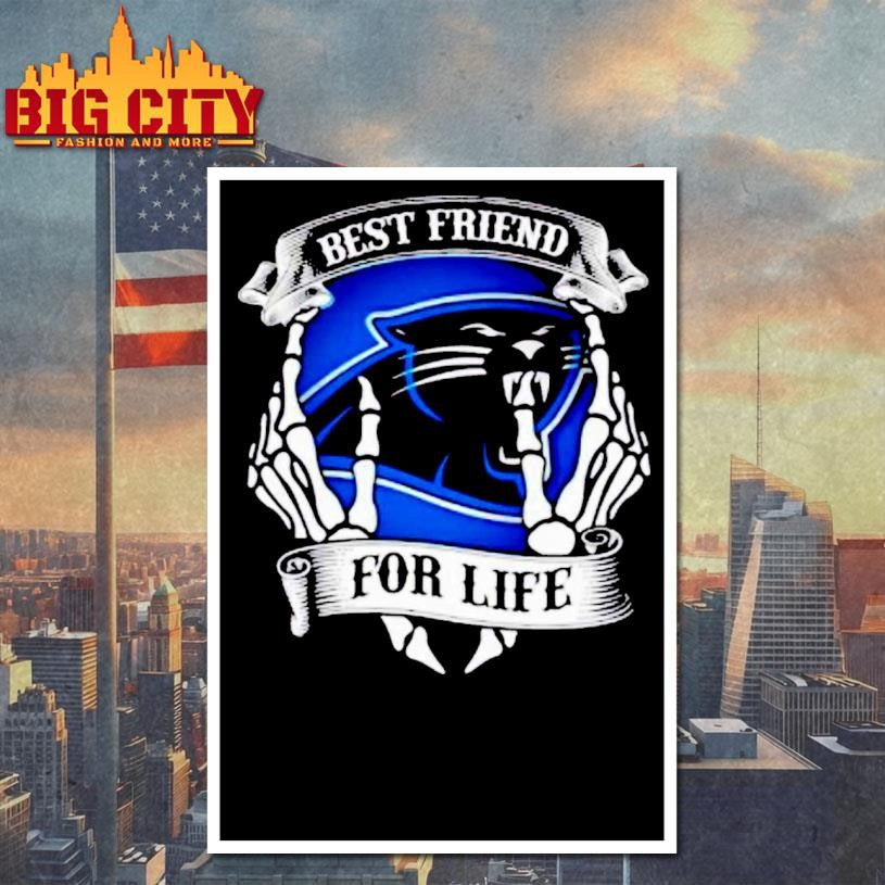 Carolina Panthers Football Best Friend For Life Hands Bones Shirt