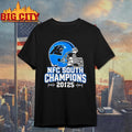 Carolina Panthers NFC South 2025 Champions helmet shirt