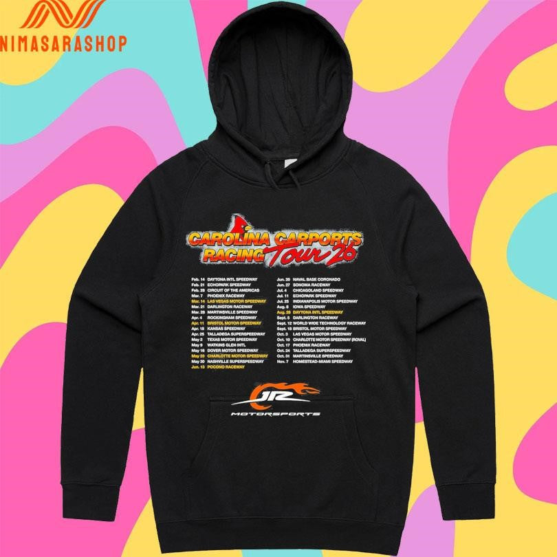 Carolina Rolina Carports Racing Tour 2026 Jr Motorsports Shirts