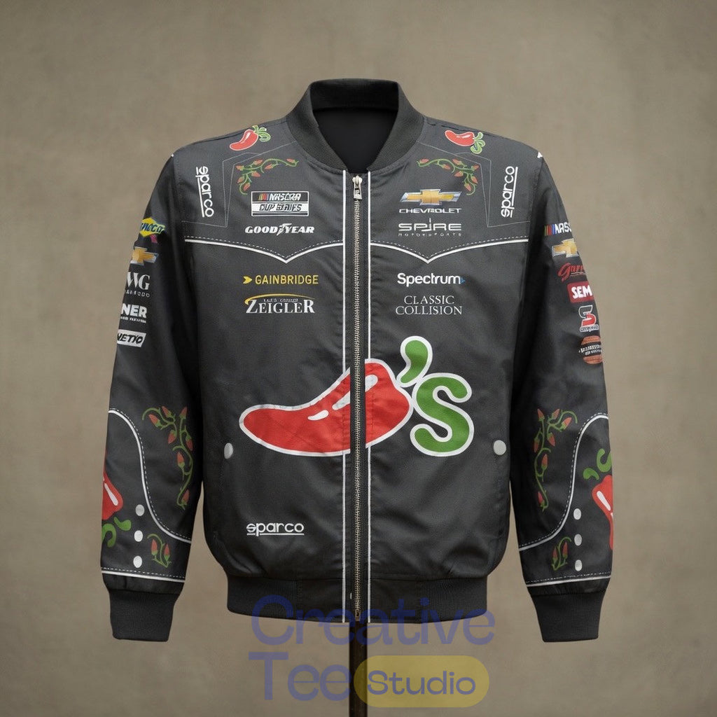 Carson Hocevar Chili’s “Ride The ‘Dente” NASCAR Special Bomber Jacket
