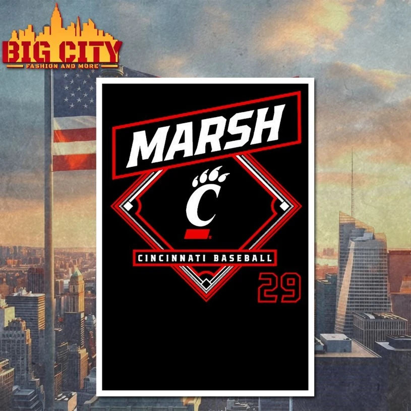 Carson Marsh Cincinnati Bearcats Baseball T-shirt