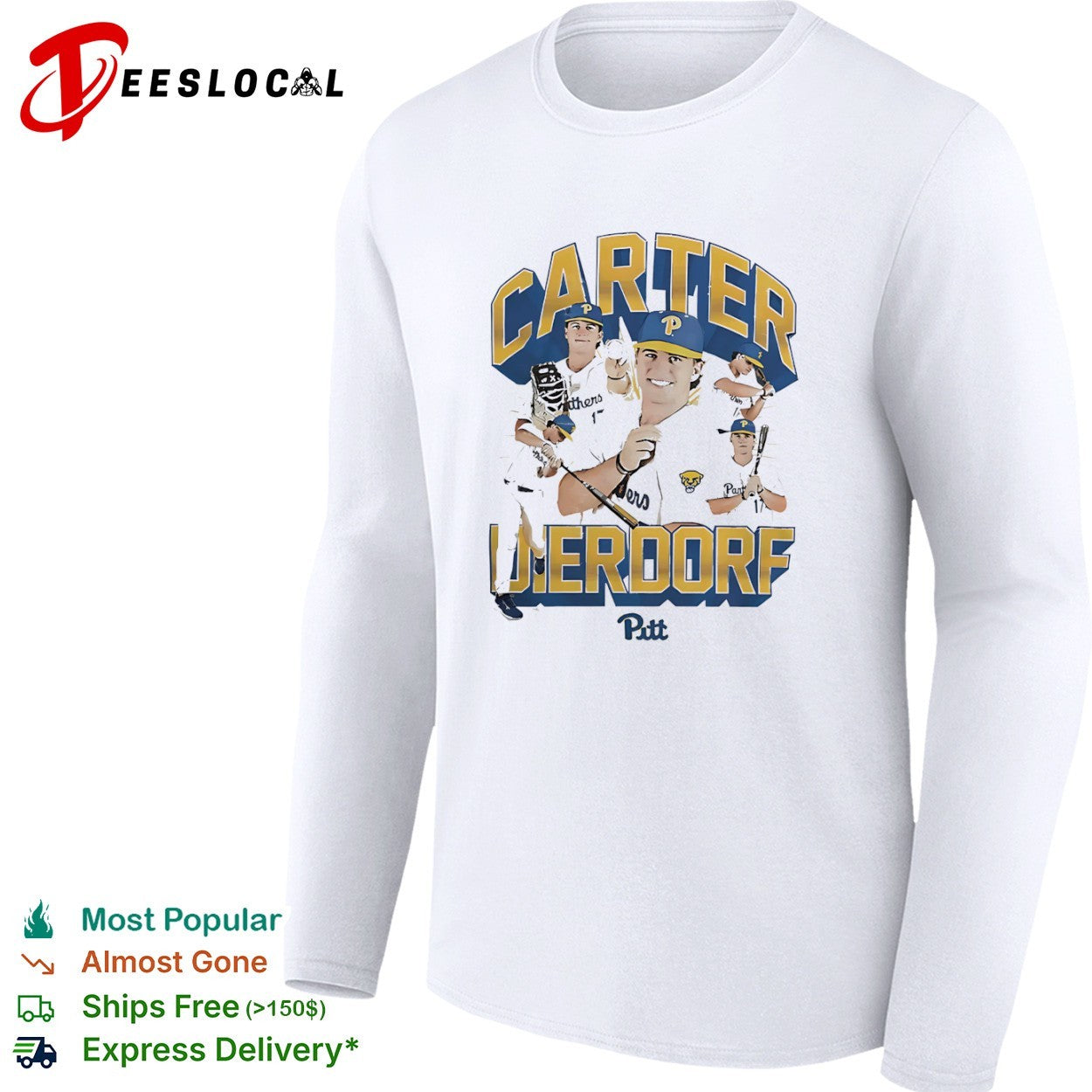 Carter Dierdorff Pittsburgh Panthers NCAA Baseball College shirt