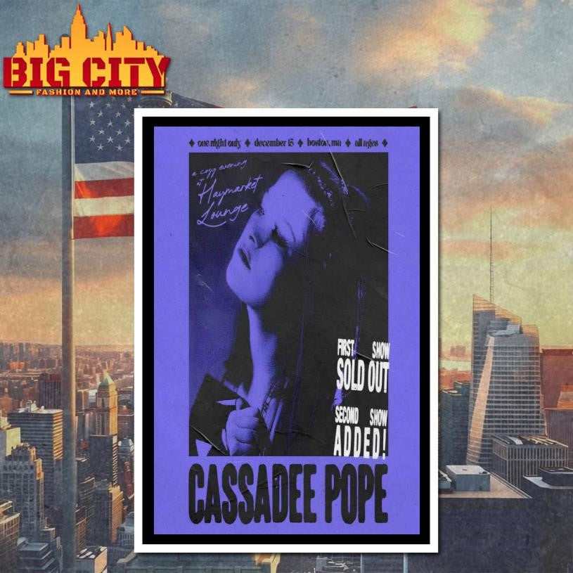 Cassadee Pope Boston Dec 15 2025 Tour Poster Shirt