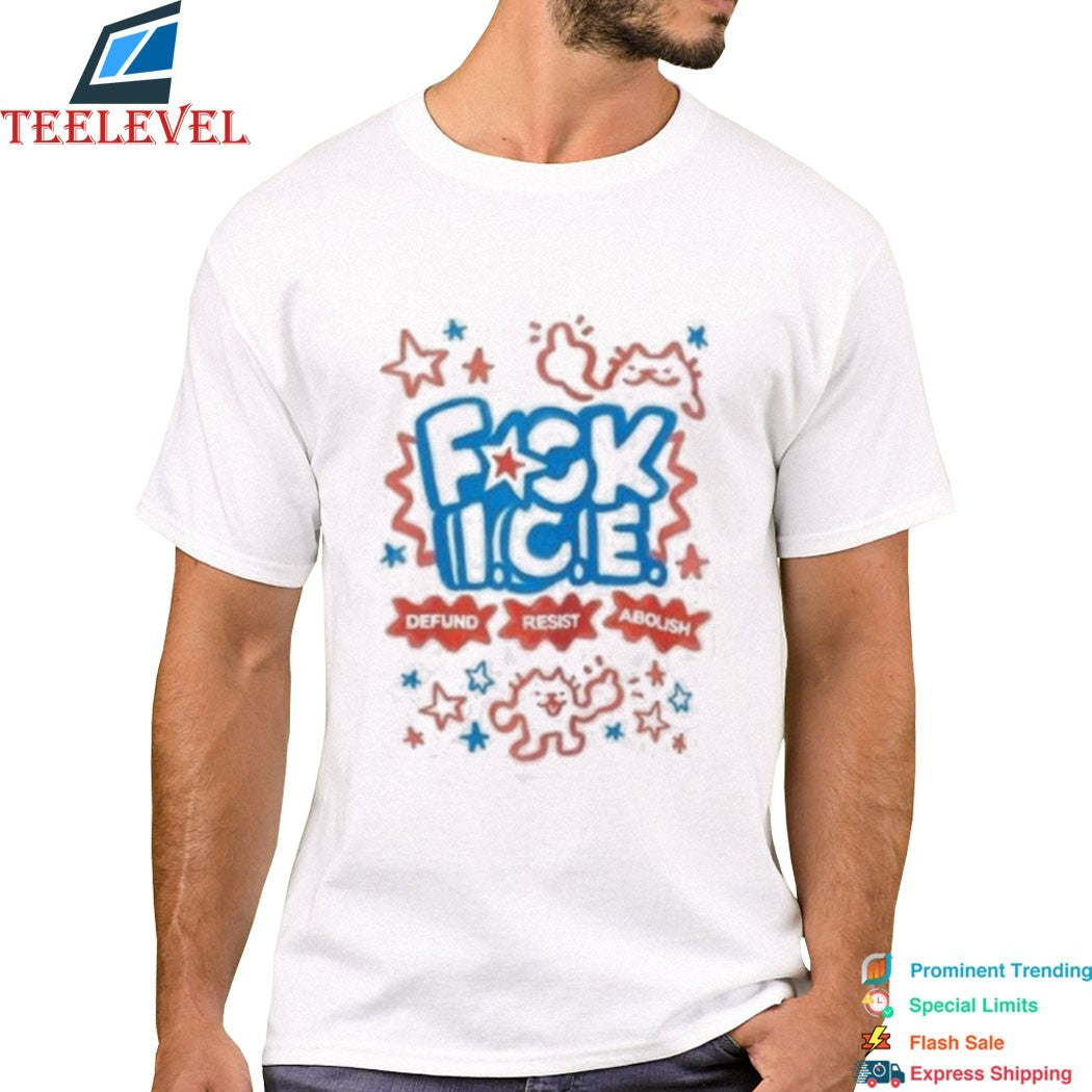 Cat Abolish Ice Defund Resist Protest T-shirts