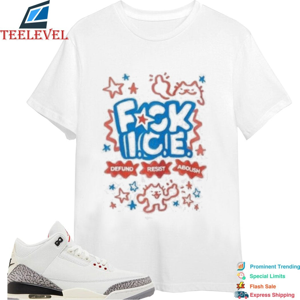 Cat Abolish Ice Defund Resist Protest T-shirts
