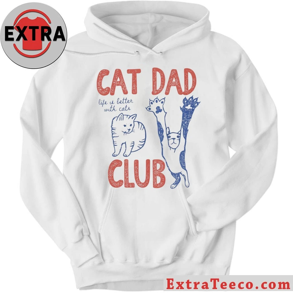 Cat Dad Club Life Is Letter With Cats cat-loving dads Shirt
