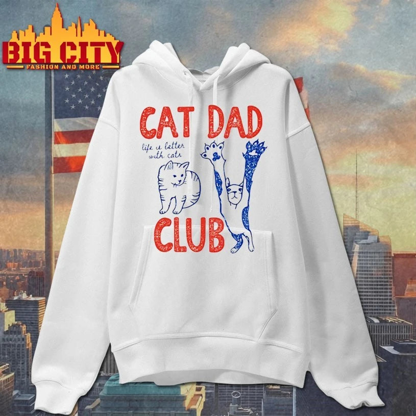 Cat Dad club Life u better with cats shirt